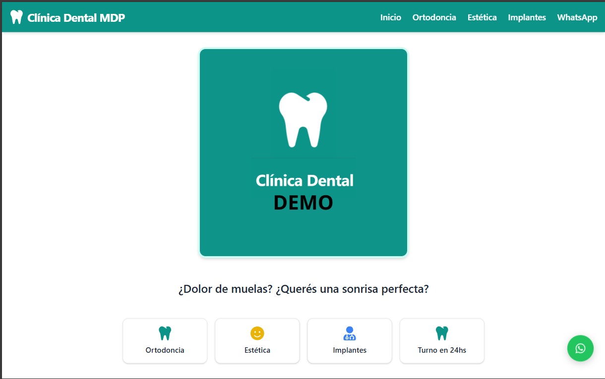 Captura de Demo — Clínica Dental