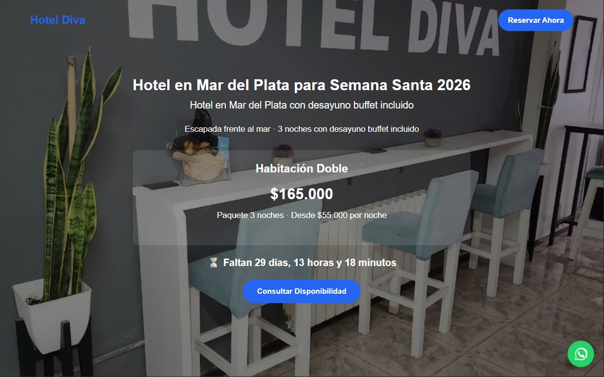 Captura de Hotel Diva — Semana Santa 2026